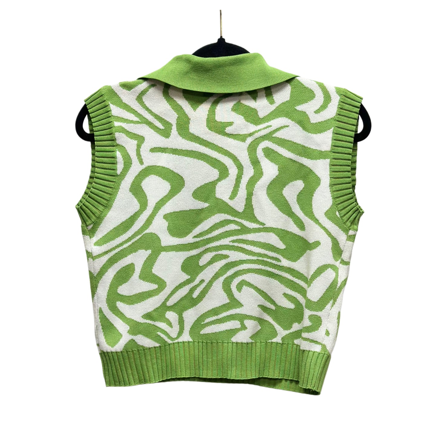 Women V-Neck Short Sleeve Knitted Sweater