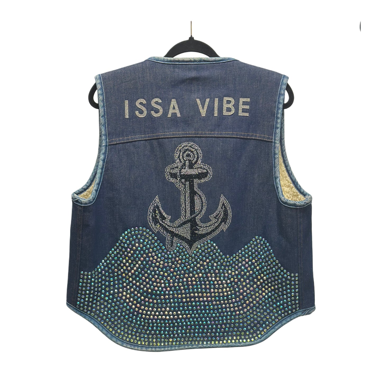 Issa Vibe Blinged Out Jean Vest