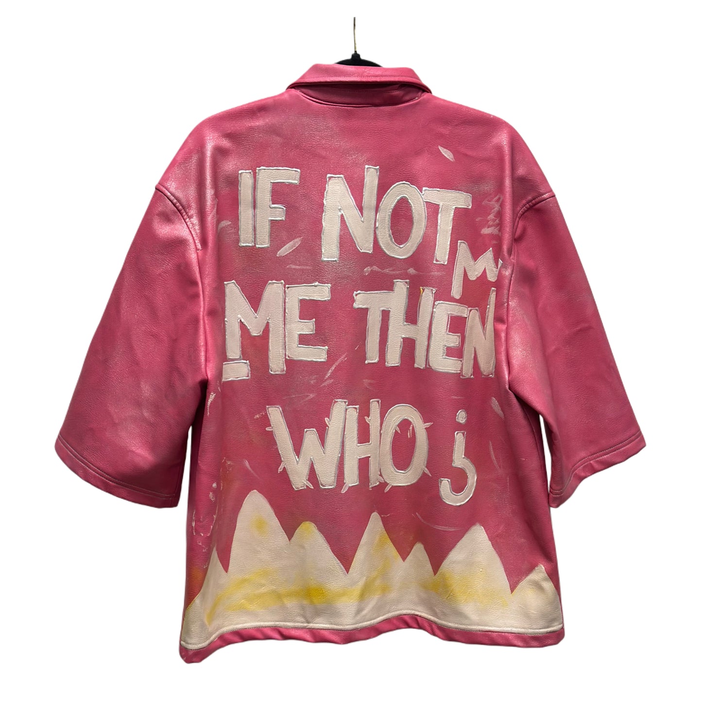 If Not Me Then Who White Mountains Leather Shirt