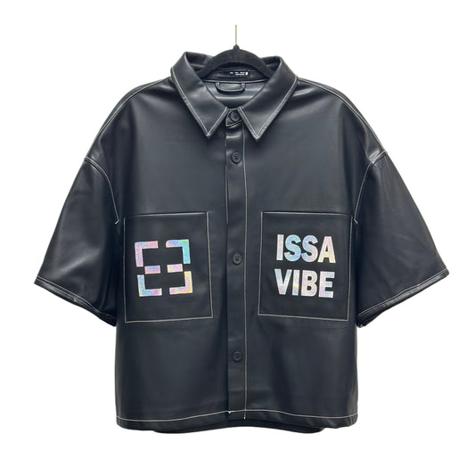 Lift Your Friends Up Oversized Leather Shirt