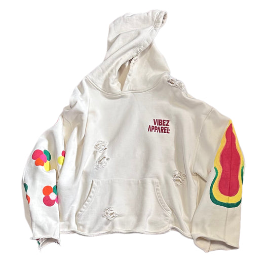 Ultra-Heavyweight Flowers & Flames Hoodie