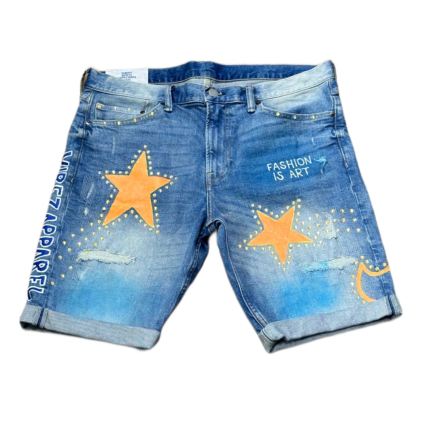 Cosmic Art Denim Shorts