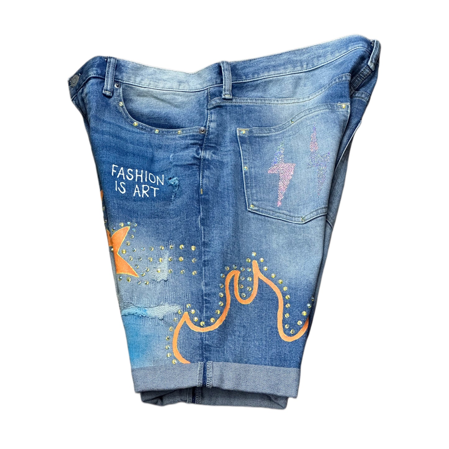 Cosmic Art Denim Shorts