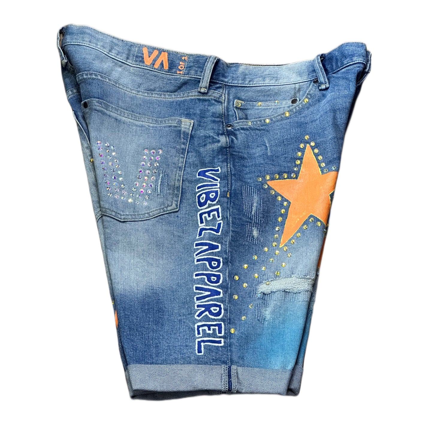 Cosmic Art Denim Shorts