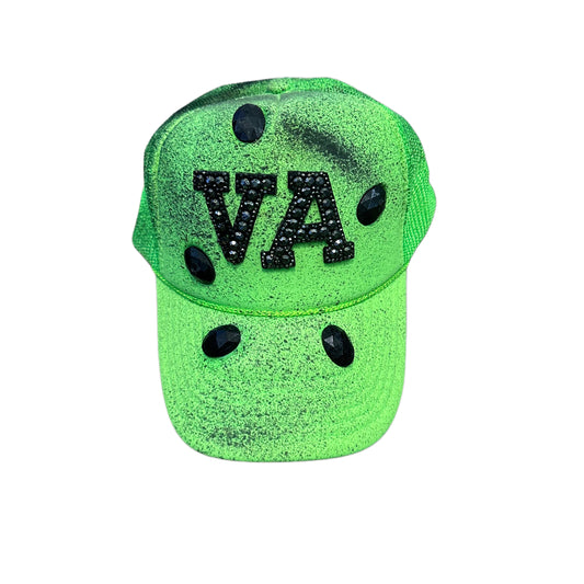 VA Lime and Black Trucker Hat